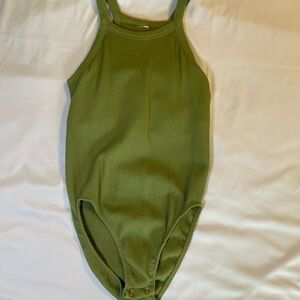 Fabletics Dawn Seamless Ribbed Green Bodysuit